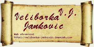Veliborka Janković vizit kartica